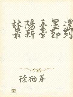 林阳秦墨浓小说最新章节列表