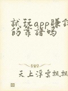 试玩app赚钱的靠谱吗