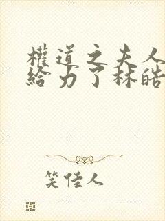 权道之夫人们太给力了林皓全本阅读