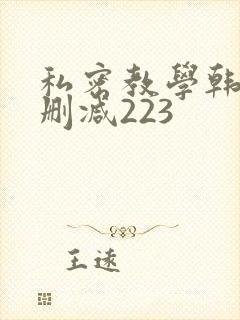私密教学韩漫无删减223