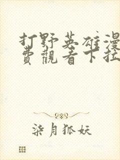 打野英雄漫画免费观看下拉式六漫画