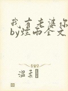 我有老婆你有吗by烟雨全文免费阅读最