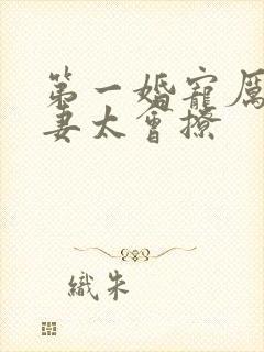 第一婚宠厉爷娇妻太会撩