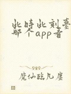 此时此刻台剧在哪个app看