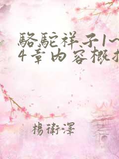 骆驼祥子1~24章内容概括