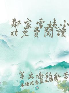 邻家雪姨小说txt免费阅读