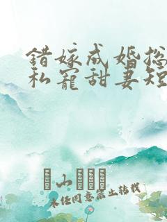 错嫁成婚总裁的私宠甜妻短剧合集