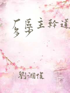 厂区主干道限速多少