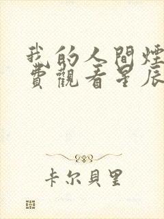 我的人间烟火免费观看星辰电视剧