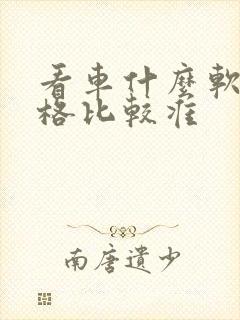 看车什么软件价格比较准