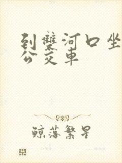 到双河口坐几路公交车