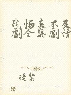 我怕来不及电视剧全集剧情介绍