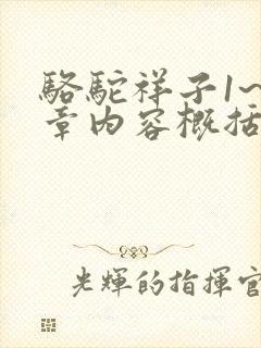 骆驼祥子1~8章内容概括