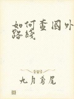 如何查国外地图路线