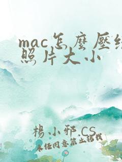 mac怎么压缩照片大小