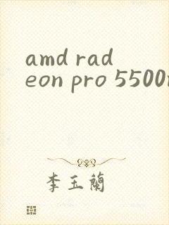 amd radeon pro 5500m显卡