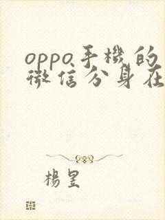 oppo手机的微信分身在哪里找