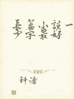 长篇小说一章多少字最好