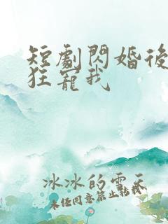 短剧闪婚后大叔狂宠我