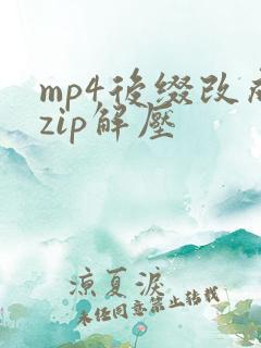 mp4后缀改成zip解压
