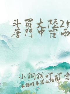 斗罗大陆2绝世唐门中霍雨浩