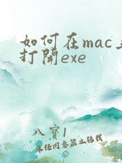 如何在mac上打开exe