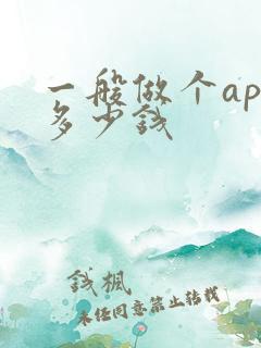 一般做个app多少钱