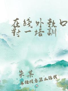 在线外教口语一对一培训