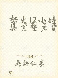 怒火12小时全集完整免费观看高清