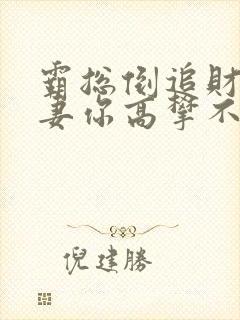 霸总倒追财阀前妻你高攀不起完本