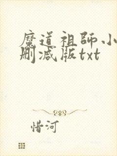 魔道祖师小说未删减版txt