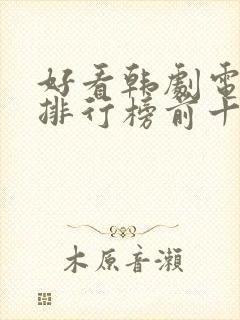 好看韩剧电视剧排行榜前十名