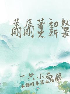 叶辰萧初然小说刚刚更新最新