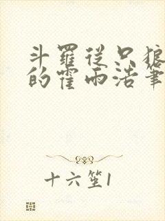 斗罗从只狼归来的霍雨浩笔趣阁