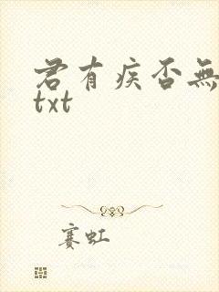 君有疾否无删减txt