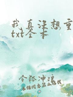 我真没想重生啊txt全本