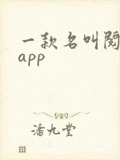 一款名叫阅读的app