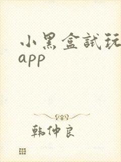 小黑盒试玩赚钱app