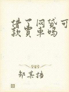 借了网贷可以贷款买车吗