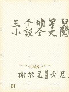 三个明星儿媳妇小说全文阅读