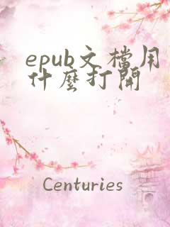epub文档用什么打开