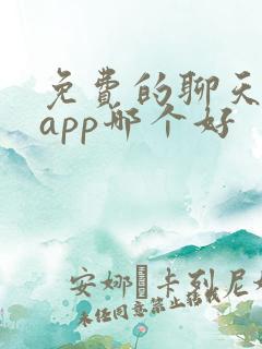 免费的聊天交友app哪个好