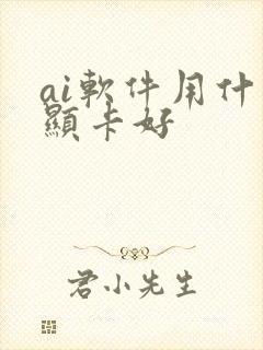 ai软件用什么显卡好