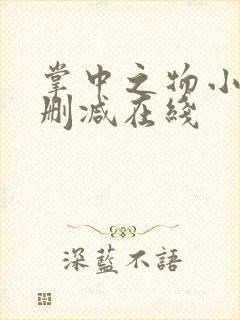 掌中之物小说无删减在线