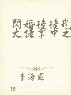 闪婚后后我成了大佬掌中之物