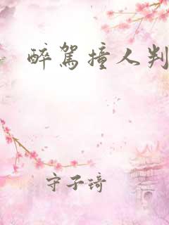 醉驾撞人判几年