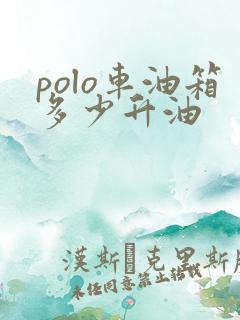 polo车油箱多少升油