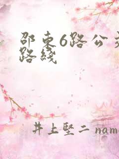 邵东6路公交车路线