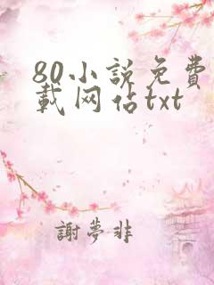 80小说免费下载网站txt