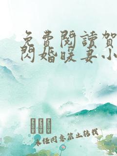 免费阅读贺少的闪婚暖妻小说